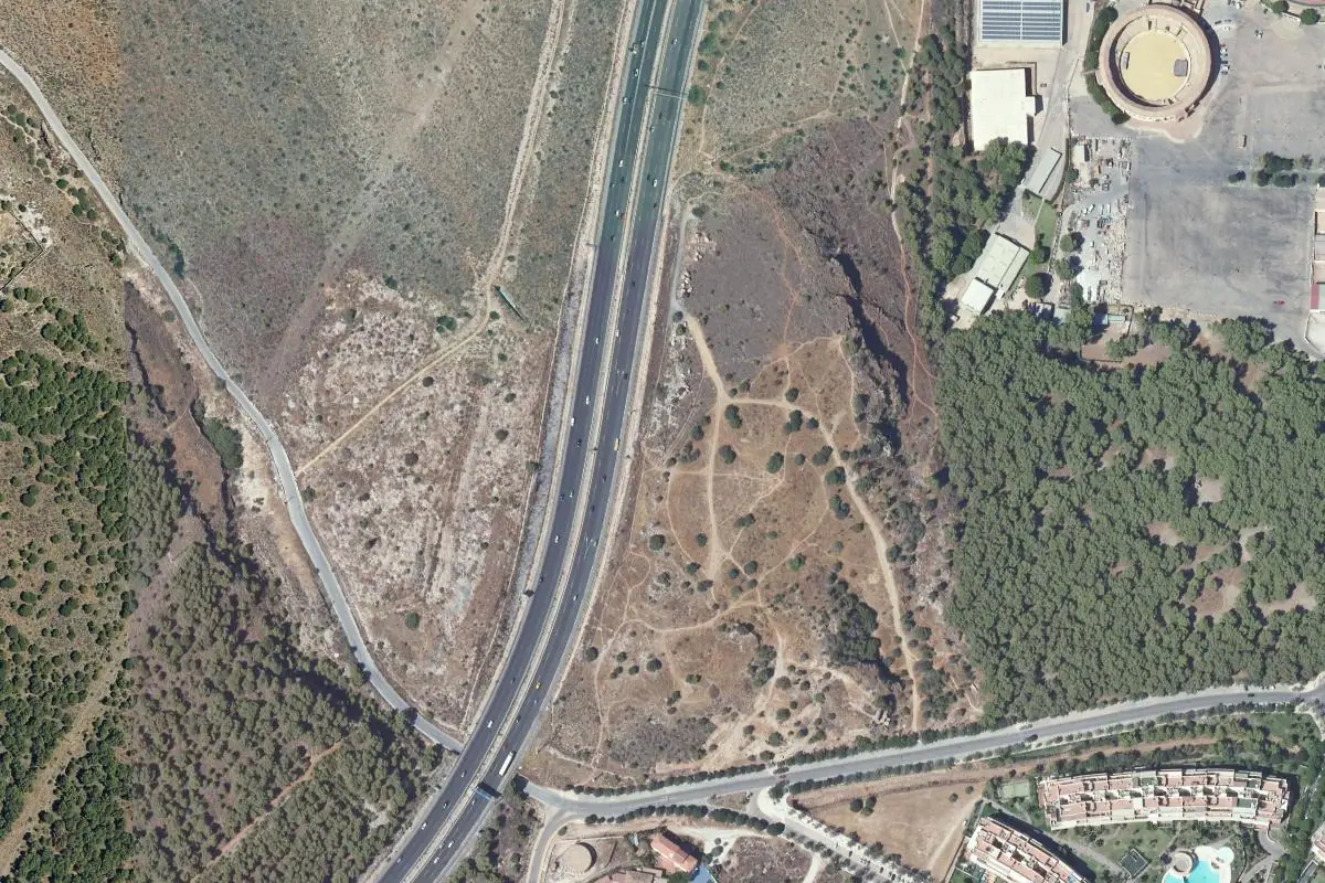 Foto aérea de la zona de Antigua Cantera de Torremolinos