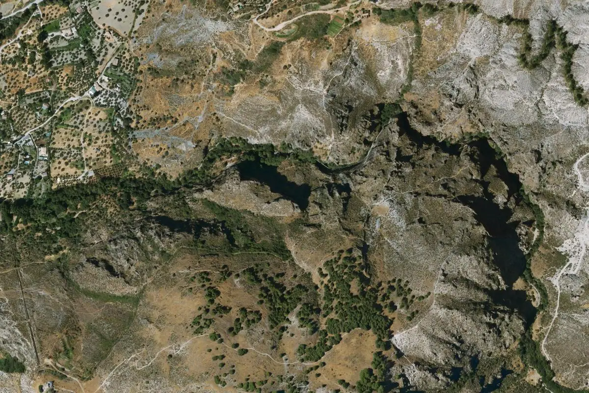 Aerial photo of the Los Cahorros area