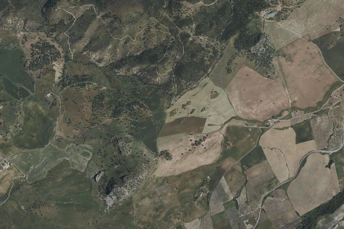 Aerial photo of the Olvera area