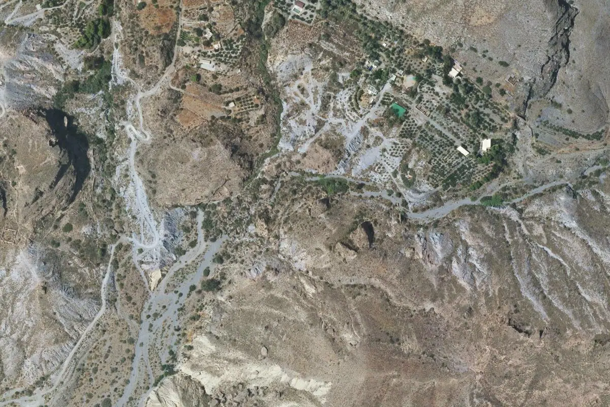 Aerial photo of the Sierra Alhamilla area