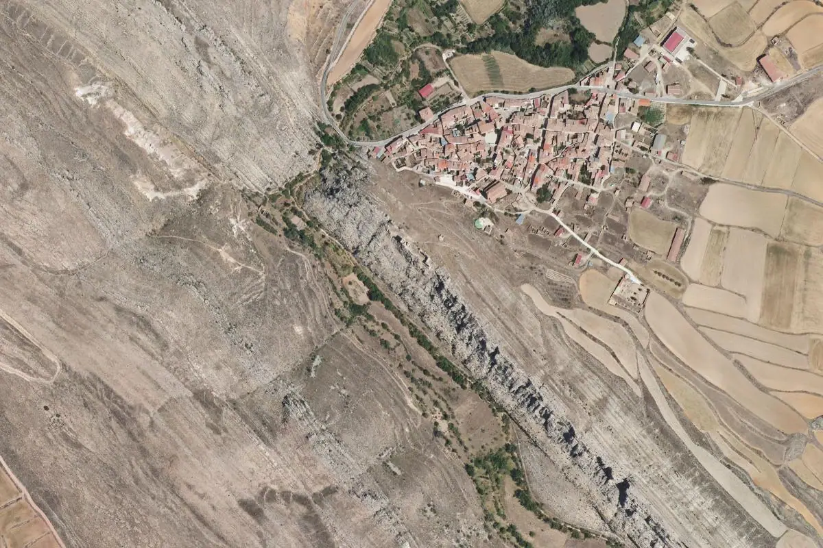 Aerial photo of the Huesa del Común area