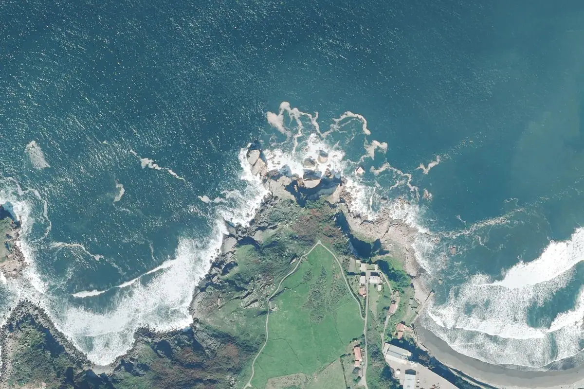 Foto aérea de la zona de Arnao