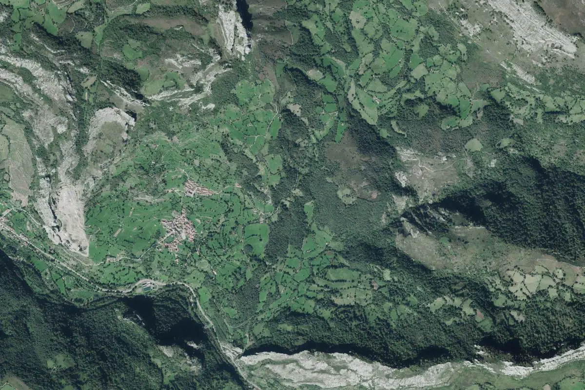 Aerial photo of the Pelúgano area