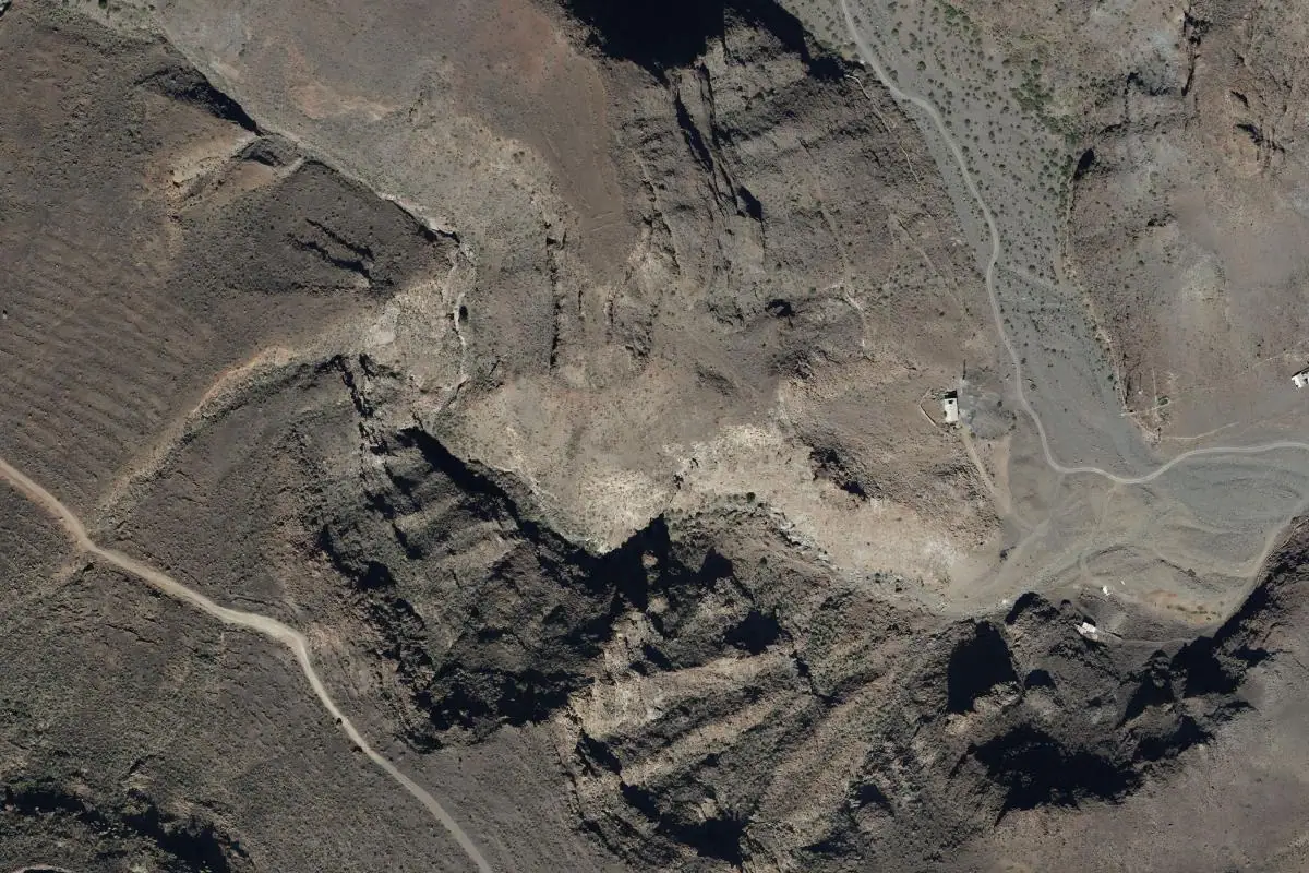 Aerial photo of the Barranco de Tirajana area