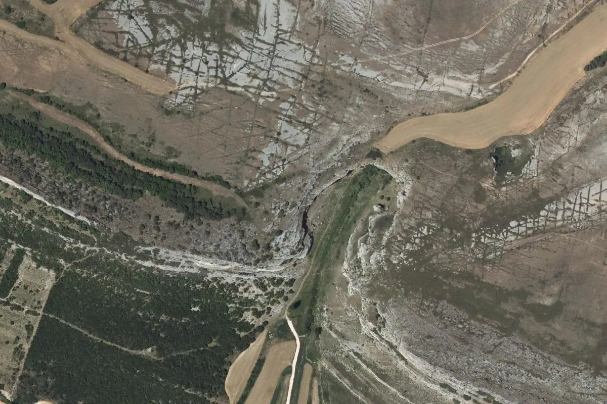 Aerial photo of the Basconcillos del Tozo area
