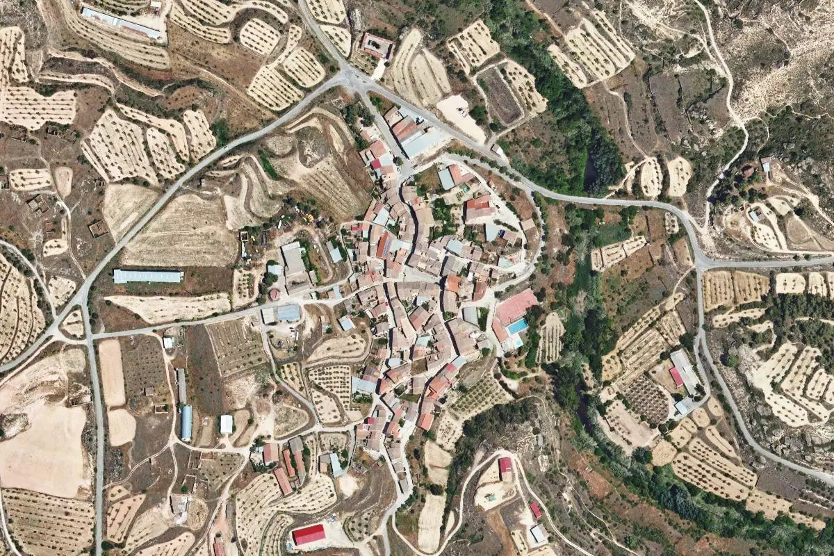 Foto aérea de la zona de El Cogul
