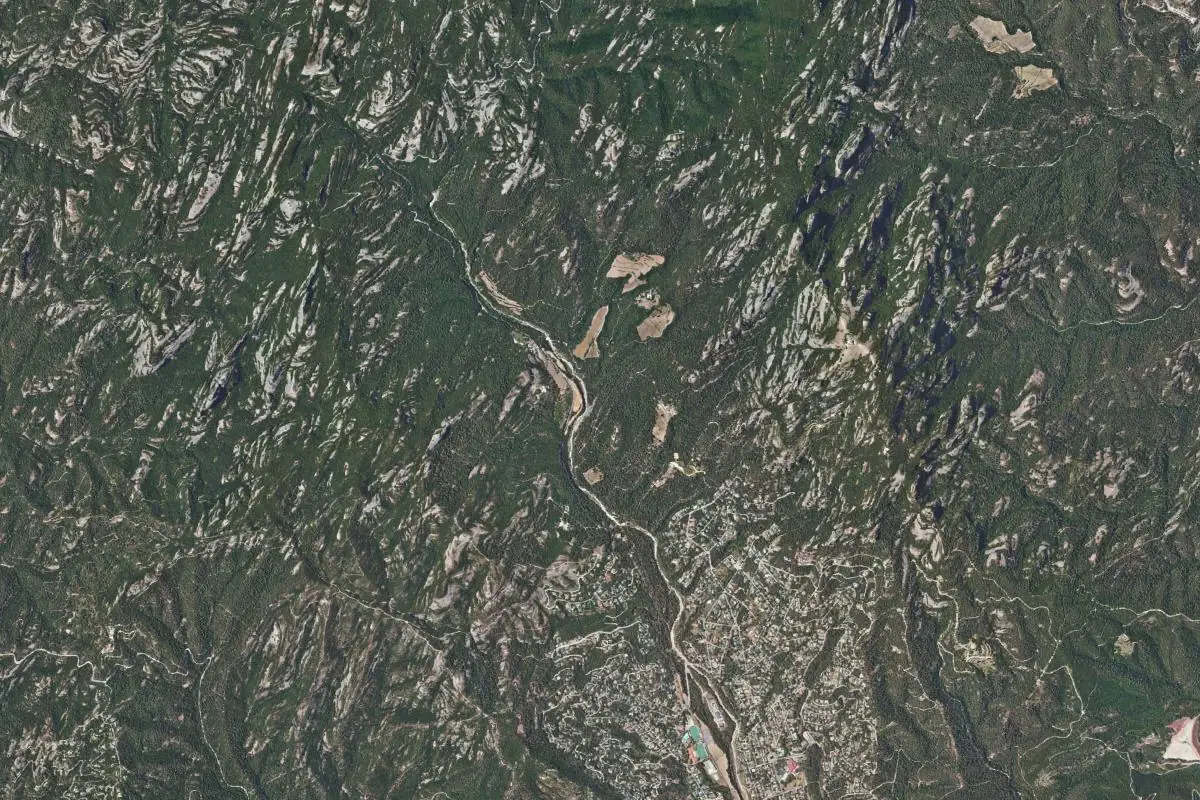 Aerial photo of the L'Obac area
