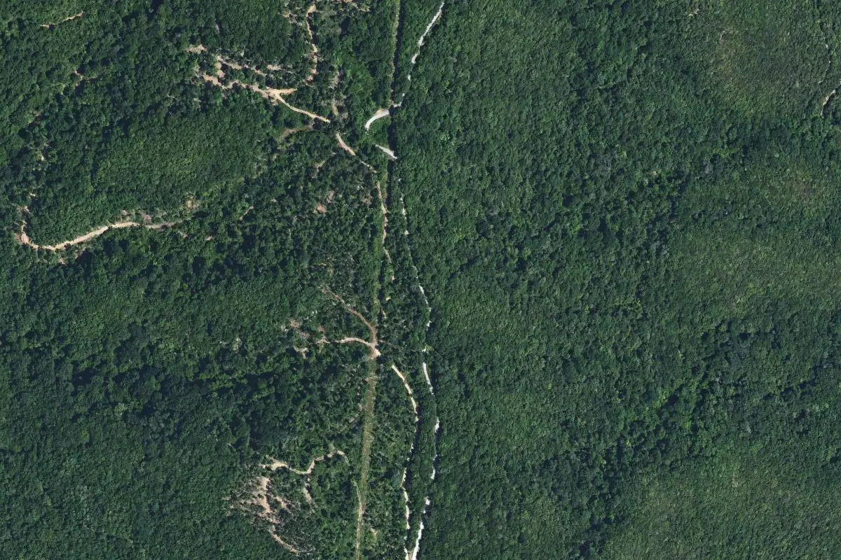 Aerial photo of the Rocacorba Boulder area