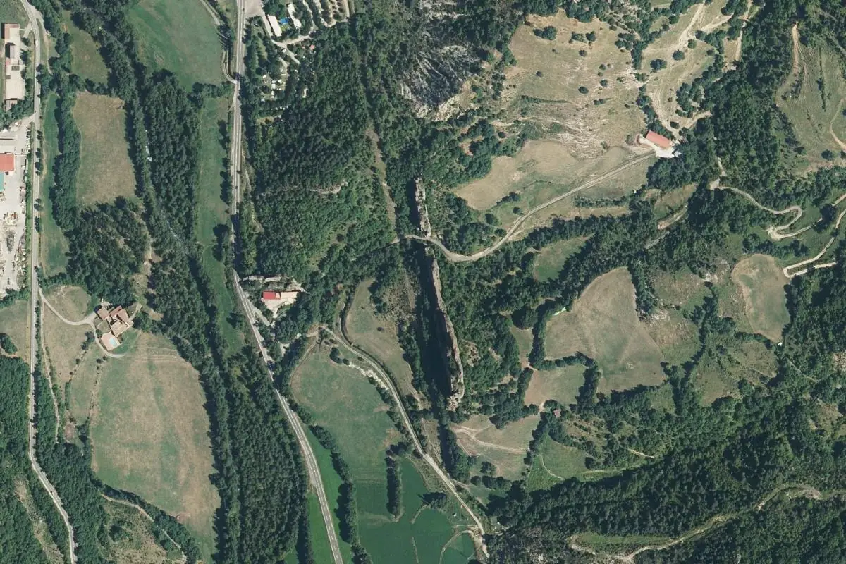 Aerial photo of the Viuet area