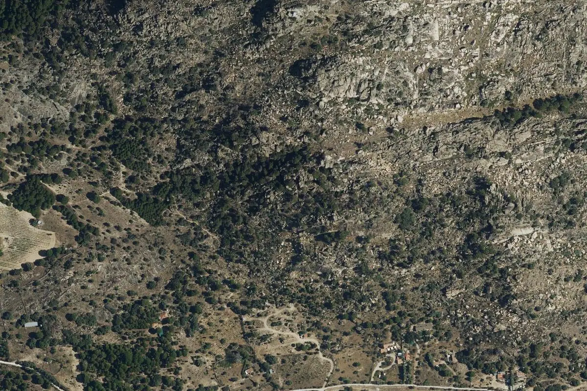 Foto aérea de la zona de Cadalso de los Vidrios