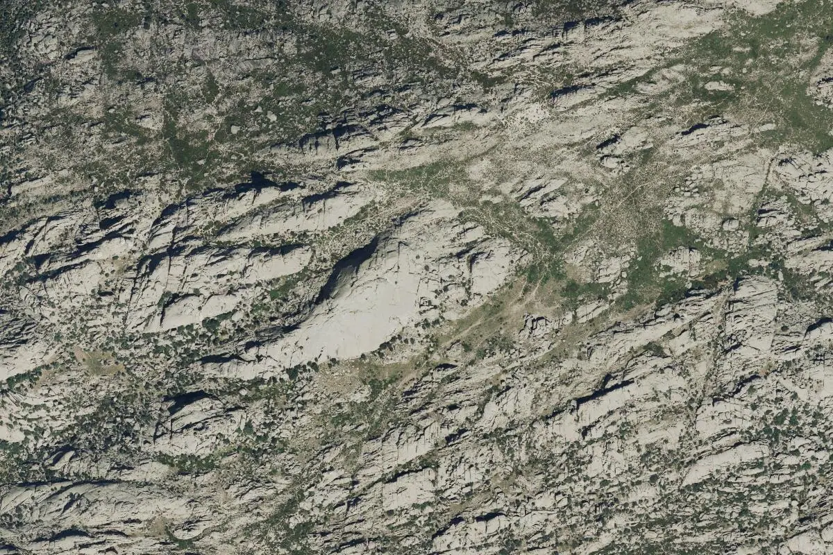 Aerial photo of the El Yelmo area