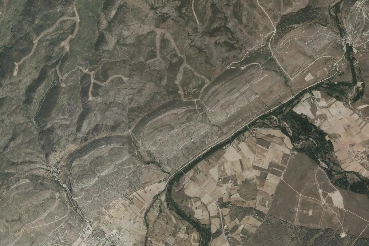 Aerial photo of the Patones area