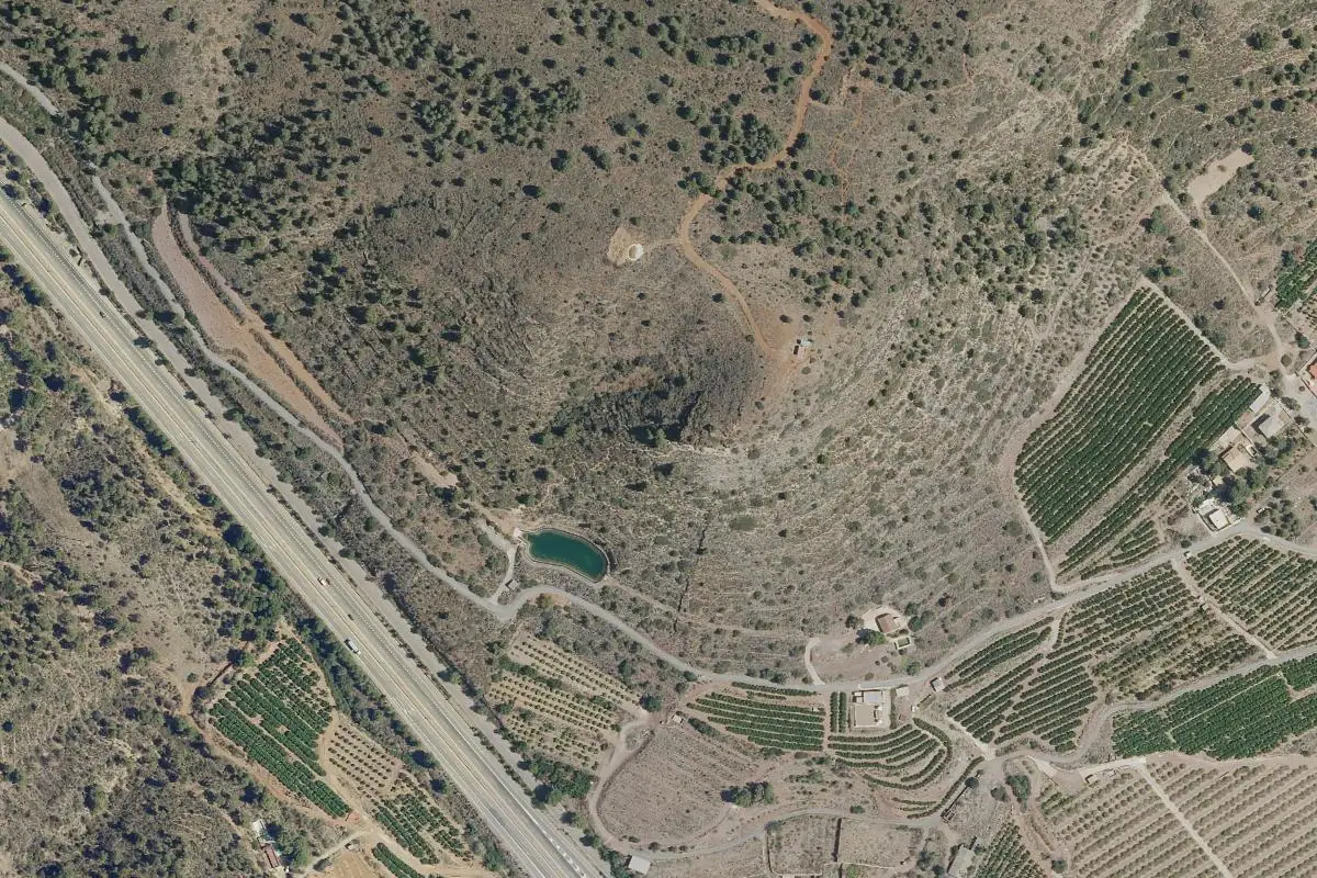Foto aérea de la zona de Algímia d'Alfara