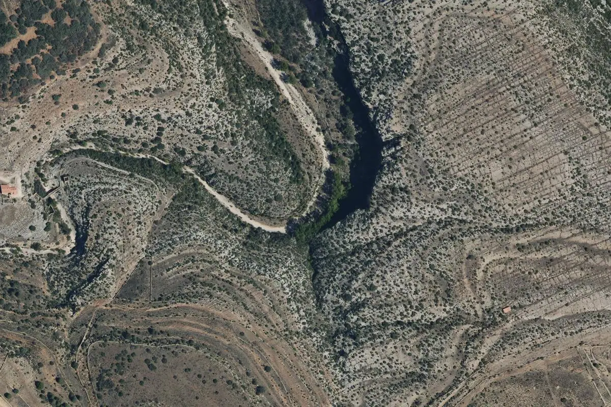 Aerial photo of the Els Ports area