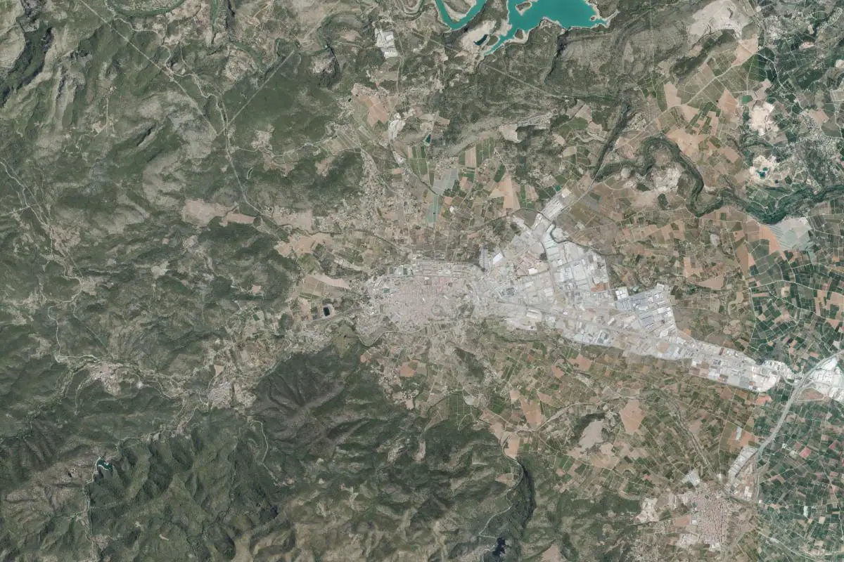 Aerial photo of the Plana Baixa area