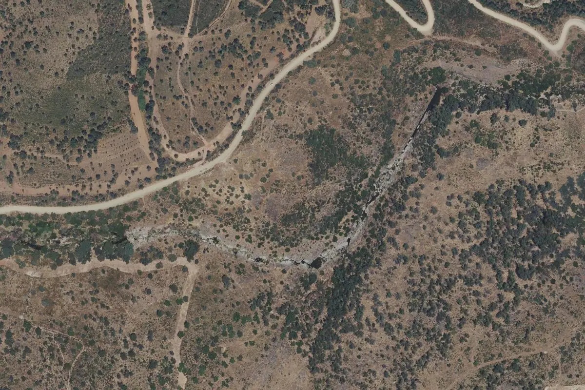 Aerial photo of the Almadén area