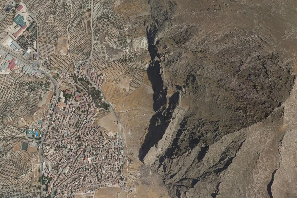 Foto aérea de la zona de Bedmar La Serrezuela
