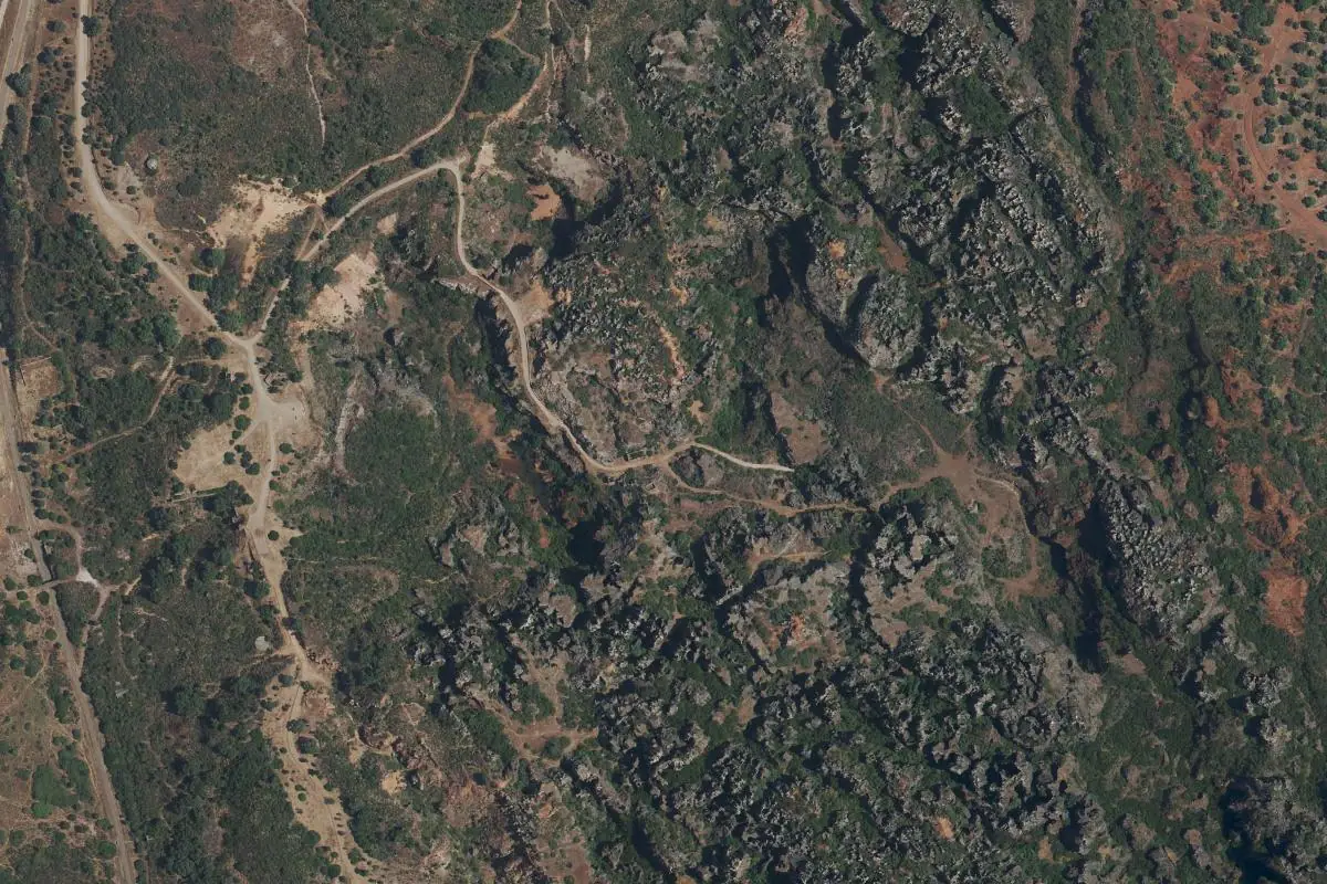 Foto aérea de la zona de Cerro del Hierro
