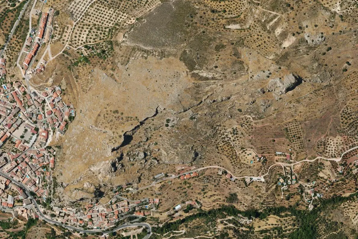 Foto aérea de la zona de Cogollos Vega