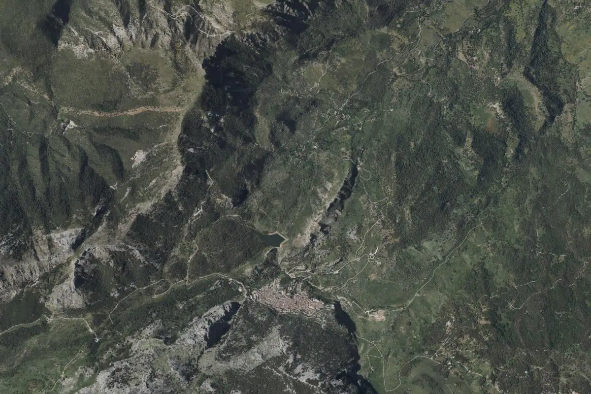 Aerial photo of the Grazalema area