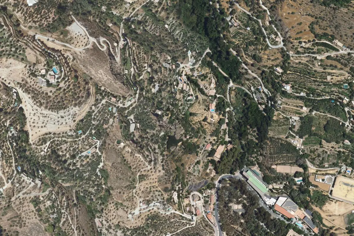 Foto aérea de la zona de Lanjaron