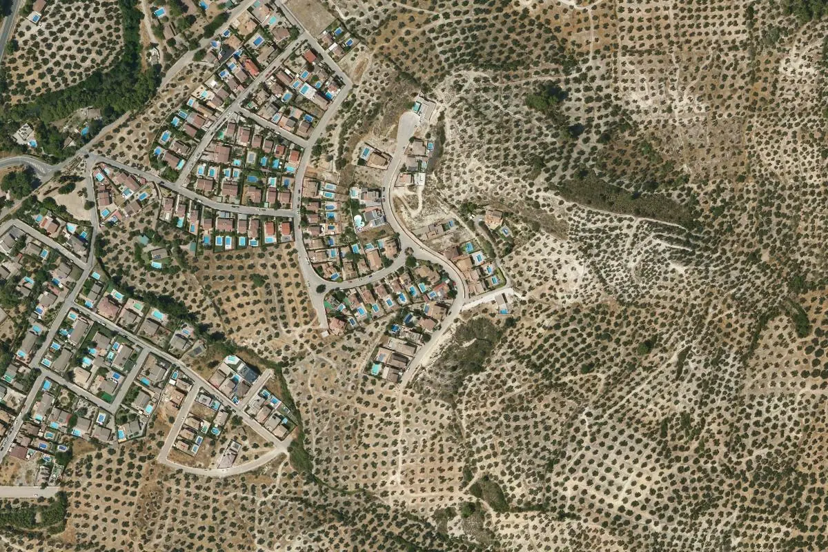 Aerial photo of the Las cimbras area