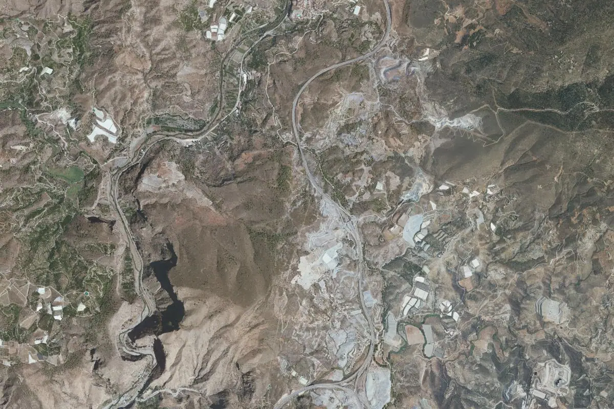 Aerial photo of the Los Vados area