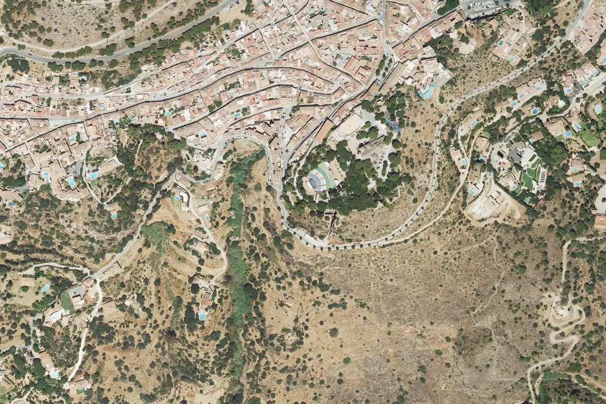 Foto aérea de la zona de Mijas