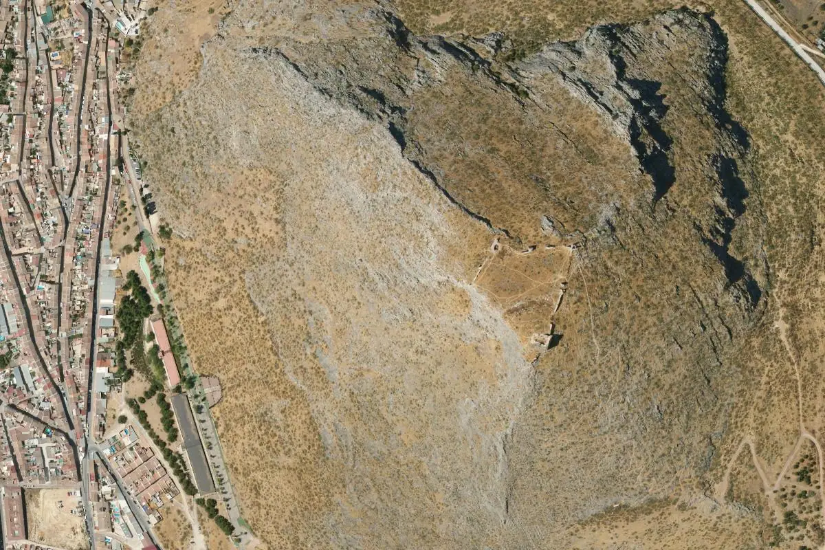 Aerial photo of the Peña de Martos area