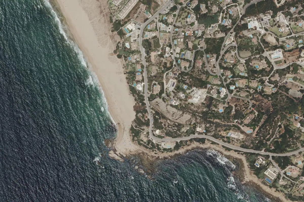 Foto aérea de la zona de Peña del Cabo de la Plata