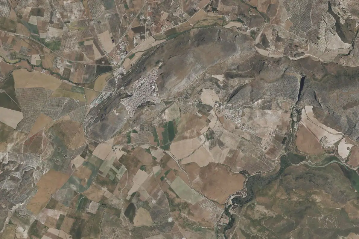 Aerial photo of the Teba area