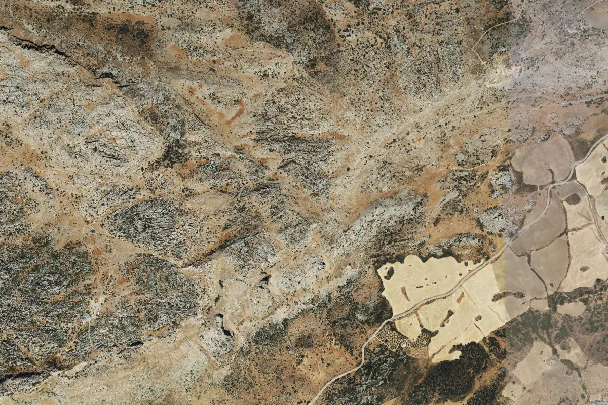 Aerial photo of the Torcal de Antequera area