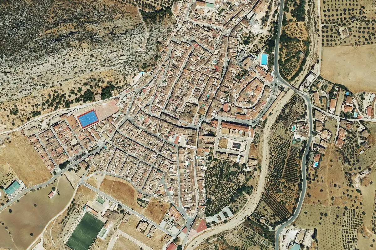 Aerial photo of the Valle de Abalajís area