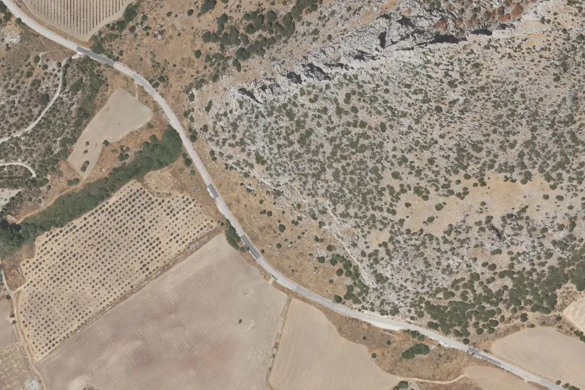Aerial photo of the Villanueva de Cauche area
