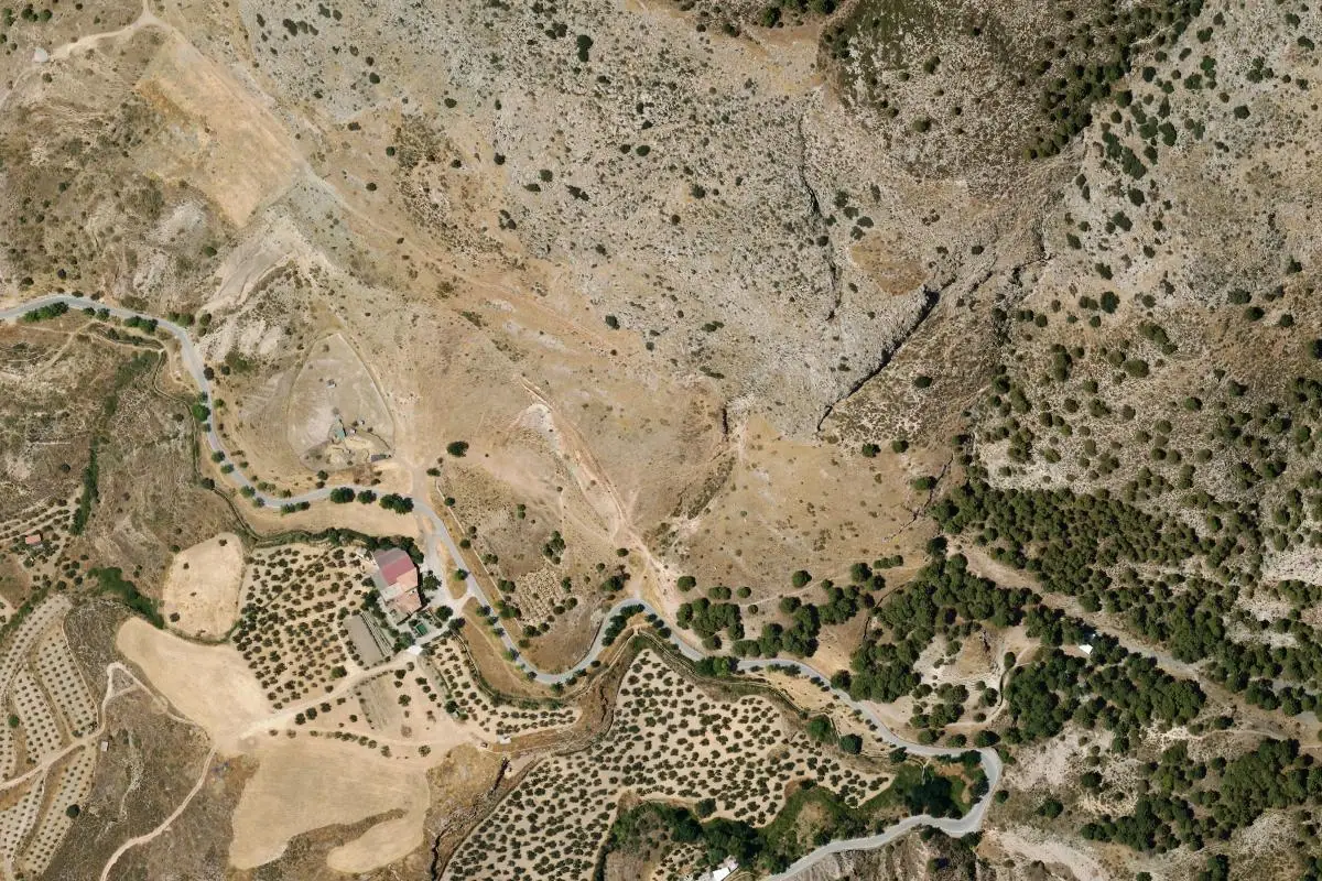Aerial photo of the Viznar area