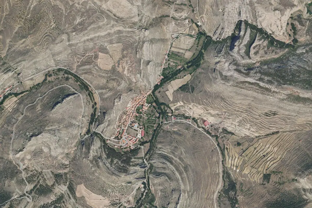 Aerial photo of the Aliaga area