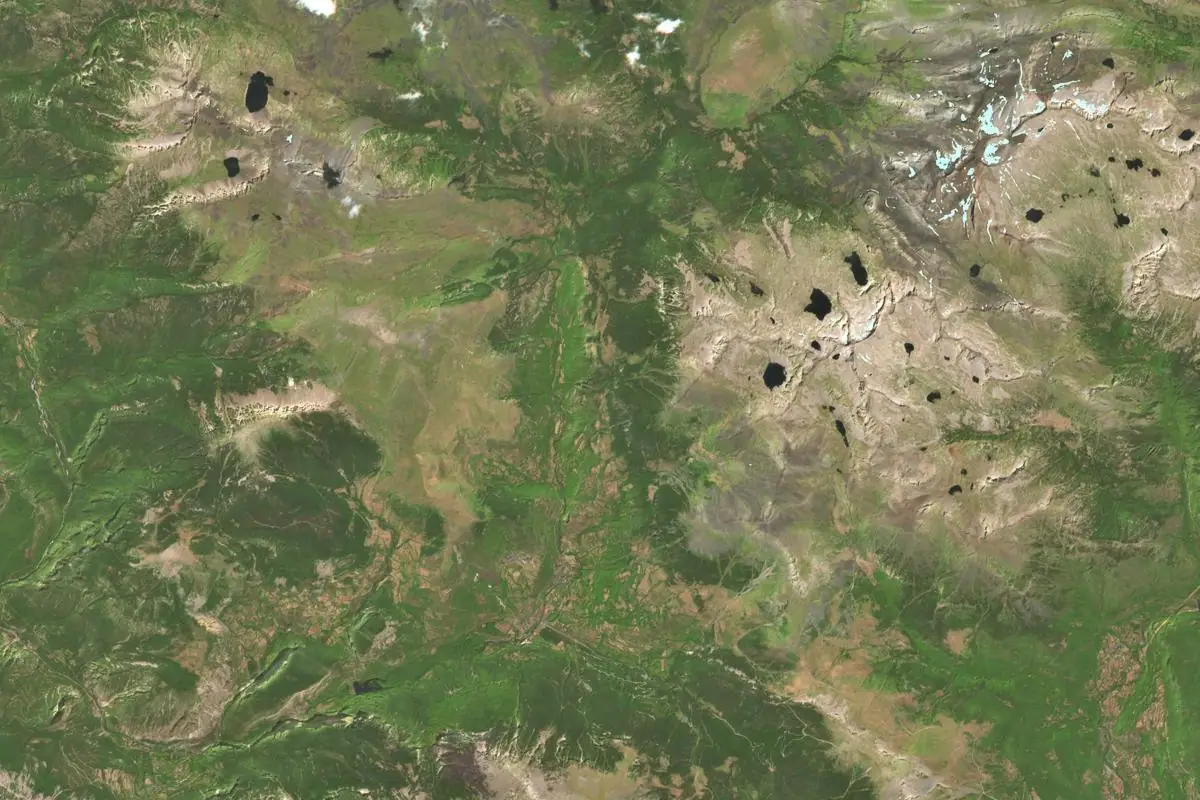 Aerial photo of the Bal de Chistau area