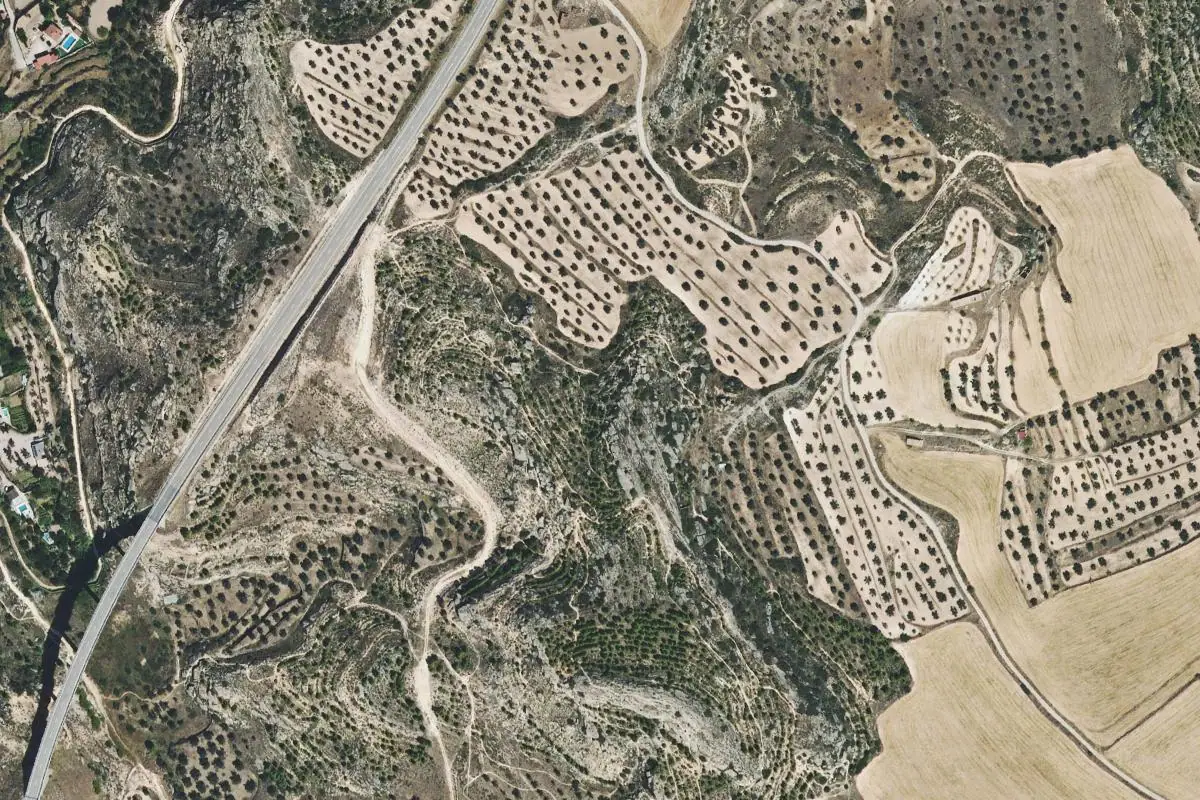 Foto aérea de la zona de Barranco del Ciego