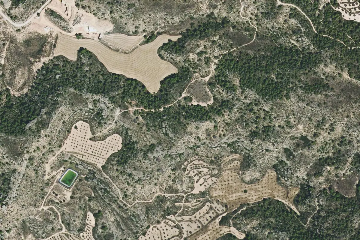 Aerial photo of the Camineros area