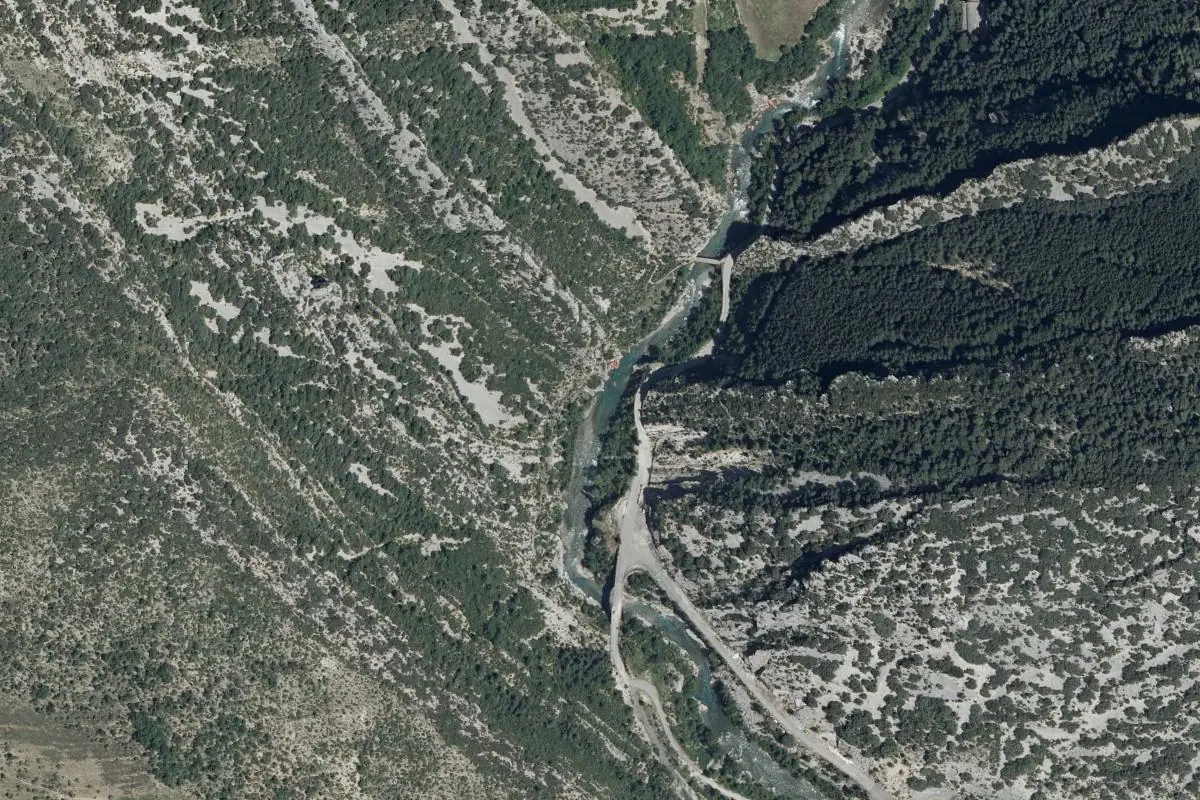 Aerial photo of the Campo area