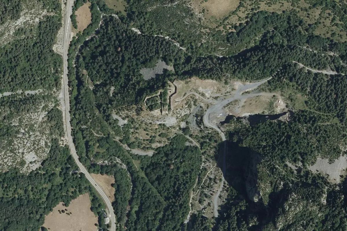 Aerial photo of the Coll de ladrones area