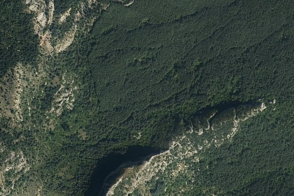 Foto aérea de la zona de Cova de la Vella