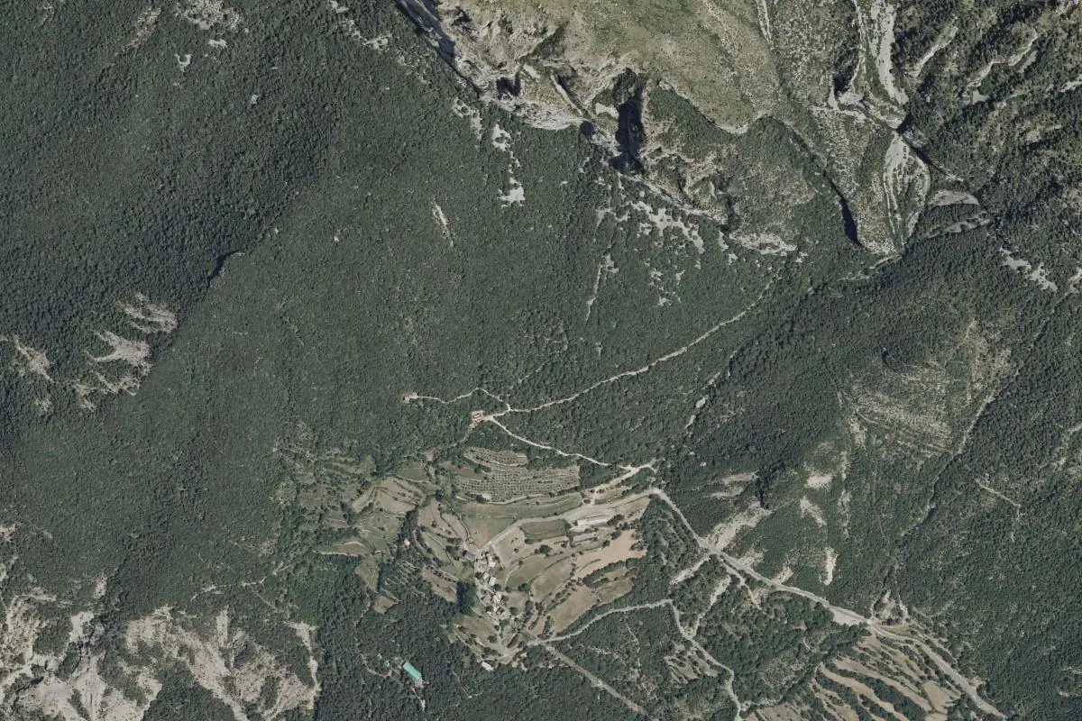 Foto aérea de la zona de Oncins