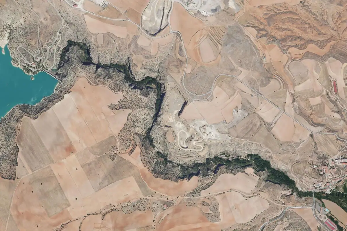 Foto aérea de la zona de Pantano de Arquil - San Blas