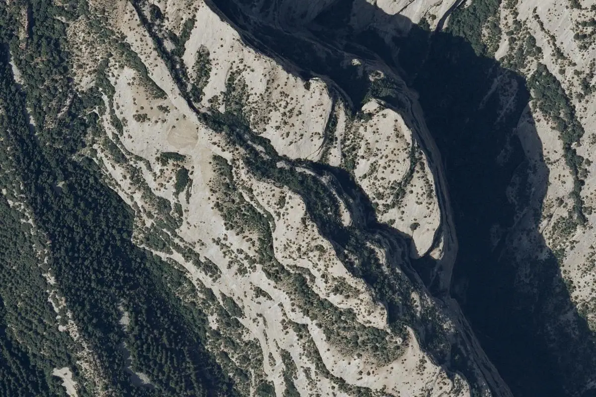 Foto aérea de la zona de Peña Foratata
