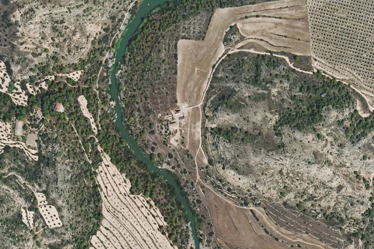 Aerial photo of the Practice Boulder area