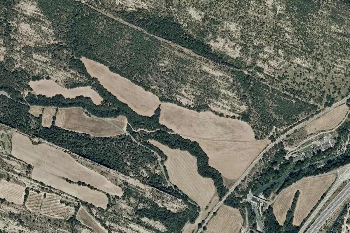 Aerial photo of the Rapún area