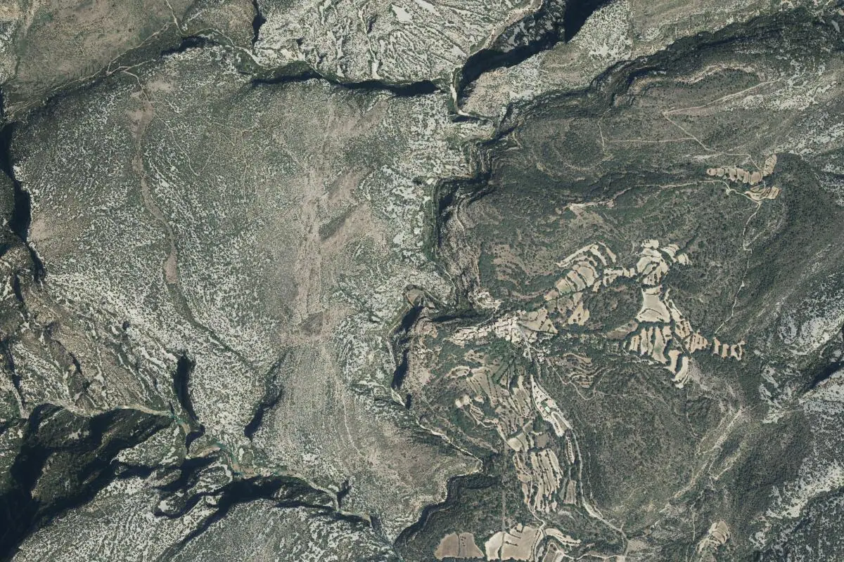 Aerial photo of the Rodellar area