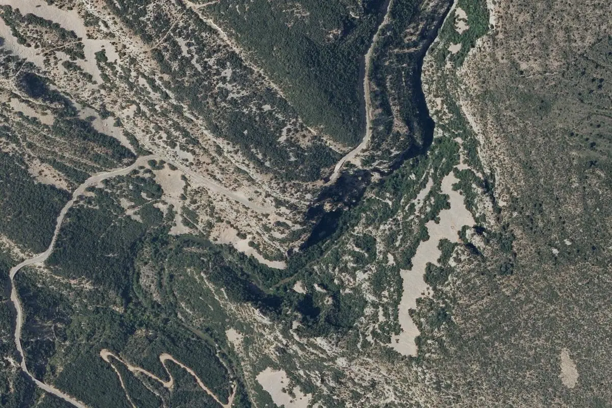 Aerial photo of the Vadiello area