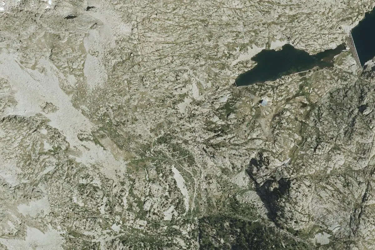 Aerial photo of the Valle de Tena · Bachimaña area